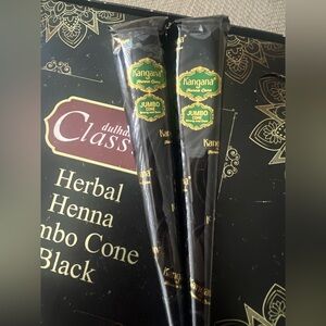 2 pack Black Henna cones